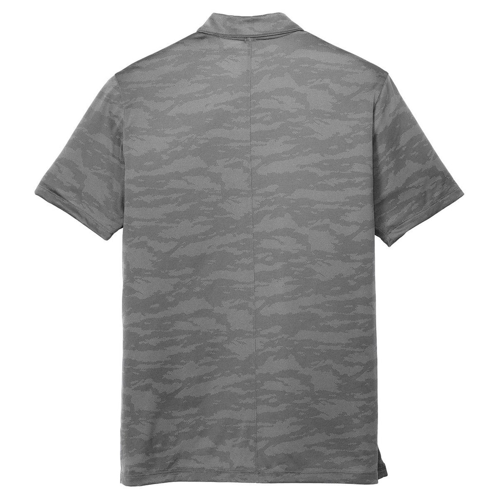 Nike Men's Grey Dri-FIT Waves Jacquard Polo