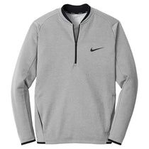 Nike Men's Black Wolf/Grey Therma-FIT Textured Fleece 1/2-Zip