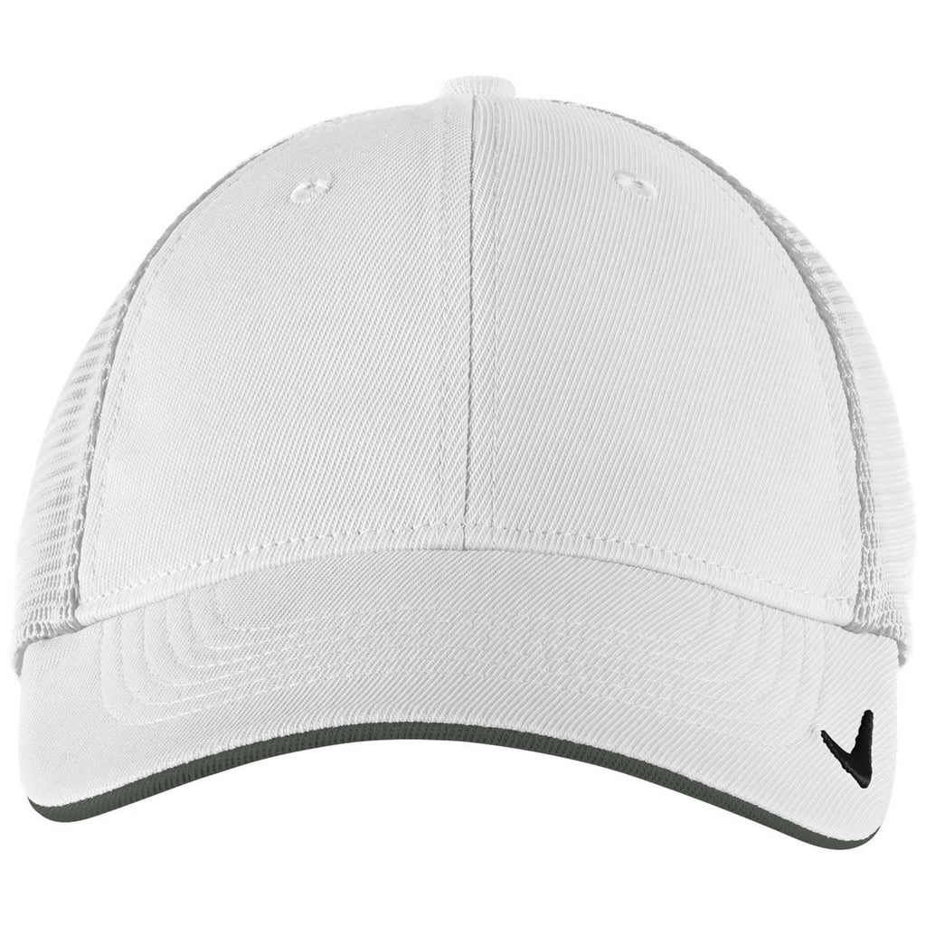 Nike White/White Dri-FIT Mesh Back Cap
