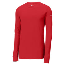 Nike Men's Gym Red Core Cotton Long Sleeve Tee