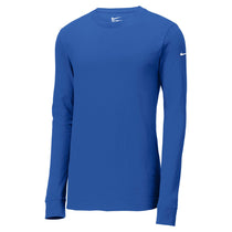 Nike Men's Rush Blue Core Cotton Long Sleeve Tee