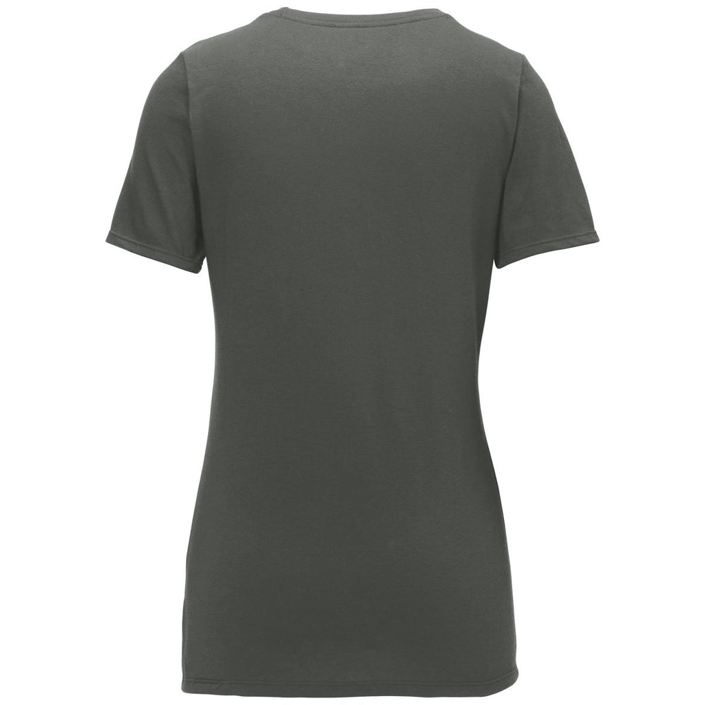 Nike Women's Anthracite Dri-FIT Cotton/Poly Scoop Neck Tee
