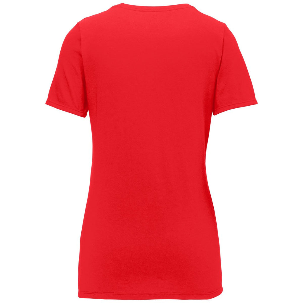 Nike Women's University Red Dri-FIT Cotton/Poly Scoop Neck Tee