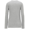 Nike Women's Dark Grey Heather Core Cotton Long Sleeve Scoop Neck Tee