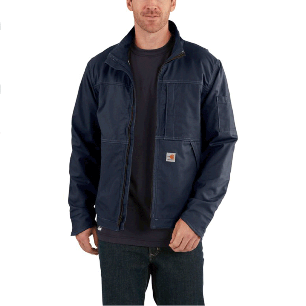 Carhartt Men's Dark Navy Full Swing Quick Duck Flame-Resistant Jacket