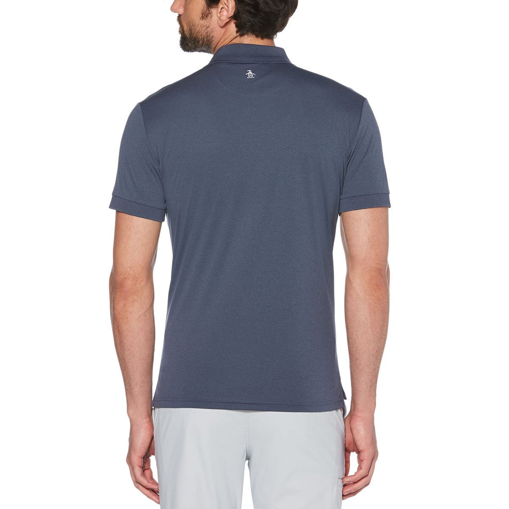 Original Penguin Men's Black Iris Blue Earl Championship Polo