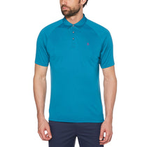 Original Penguin Men's Crystal Teal Action Gusset Polo
