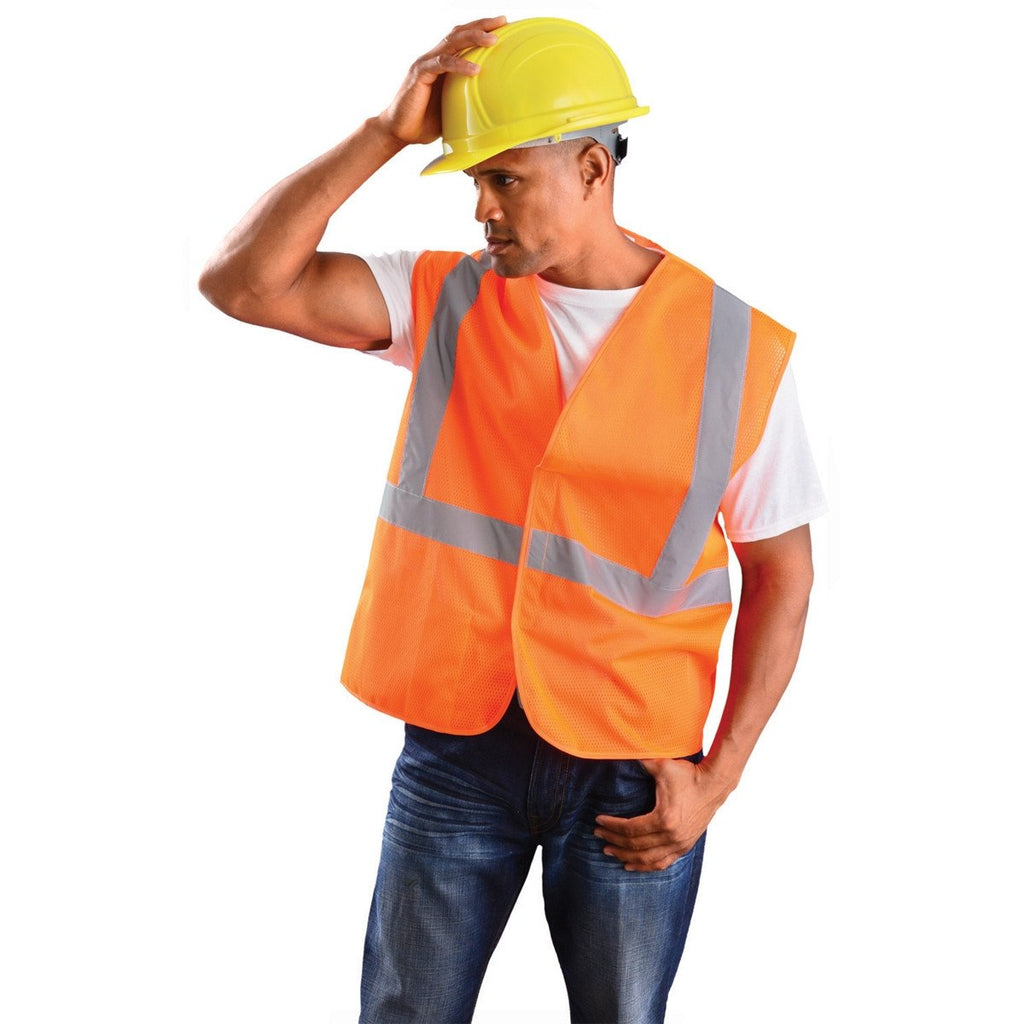 OccuNomix Men's Orange High Visibility Classic Mesh Standard Safety Vest