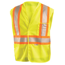 OccuNomix Men's Yellow High Visibility Premium Mesh Two-Tone Safety Vest