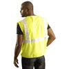 OccuNomix Men's Yellow High Visibility Premium Solid Gloss Safety Vests