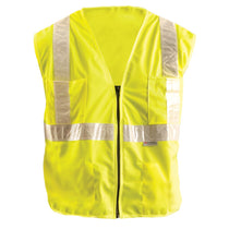 OccuNomix Men's Yellow High Visibility Premium Solid Gloss Safety Vests