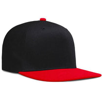 Pacific Headwear Black/Red OneTouch High-Profile Flat Bill Cap