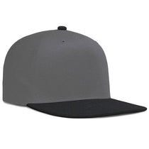 Pacific Headwear Charcoal/Black OneTouch High-Profile Flat Bill Cap