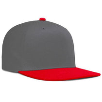 Pacific Headwear Charcoal/Red OneTouch High-Profile Flat Bill Cap