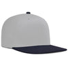 Pacific Headwear Silver/Navy OneTouch High-Profile Flat Bill Cap