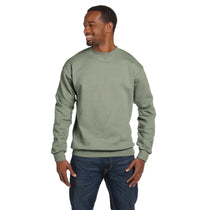 Hanes Men's Stonewash Green 7.8 oz. EcoSmart 50/50 Fleece Crew