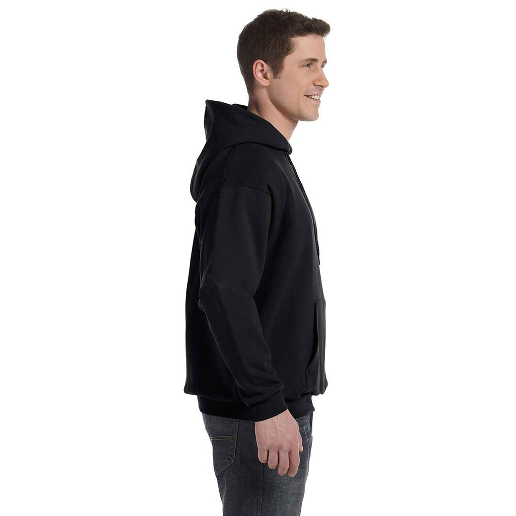 Hanes Men's Black 7.8 oz. EcoSmart 50/50 Pullover Hood