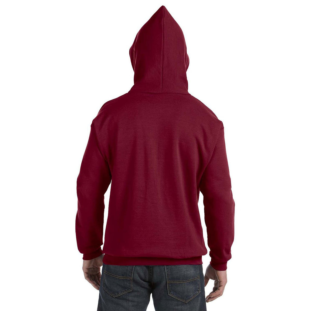 Hanes Men's Cardinal 7.8 oz. EcoSmart 50/50 Pullover Hood