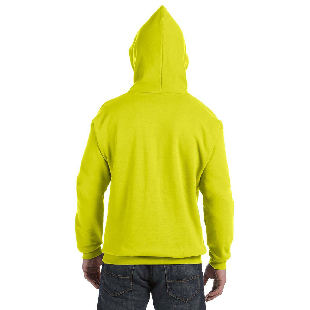 Hanes Men's Safety Green 7.8 oz. EcoSmart 50/50 Pullover Hood