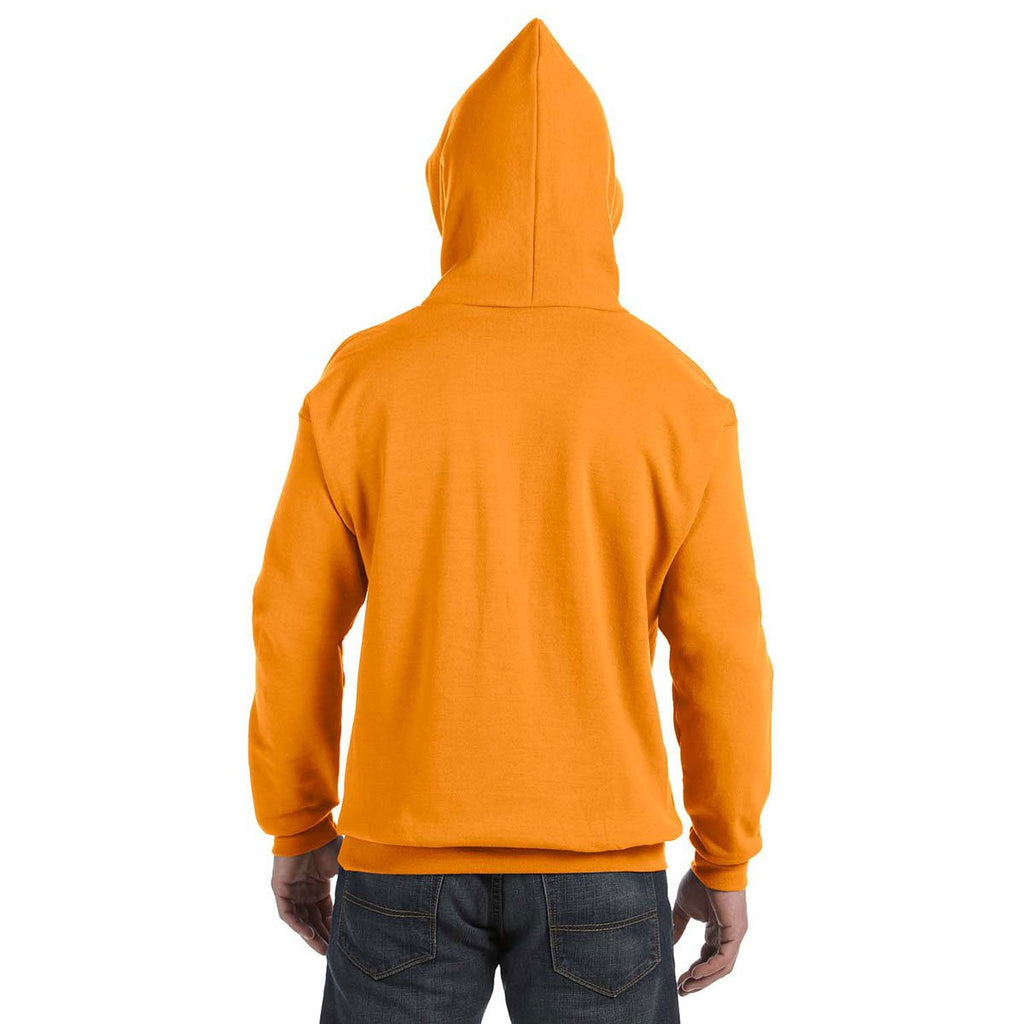 Hanes Men's Safety Orange 7.8 oz. EcoSmart 50/50 Pullover Hood