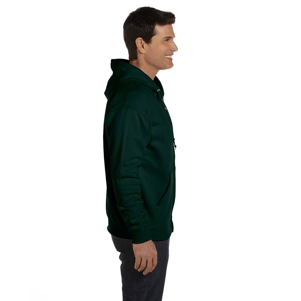 Hanes Men's Deep Forest 7.8 oz. EcoSmart 50/50 Full-Zip Hood