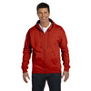 Hanes Men's Deep Red 7.8 oz. EcoSmart 50/50 Full-Zip Hood