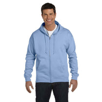 Hanes Men's Light Blue 7.8 oz. EcoSmart 50/50 Full-Zip Hood