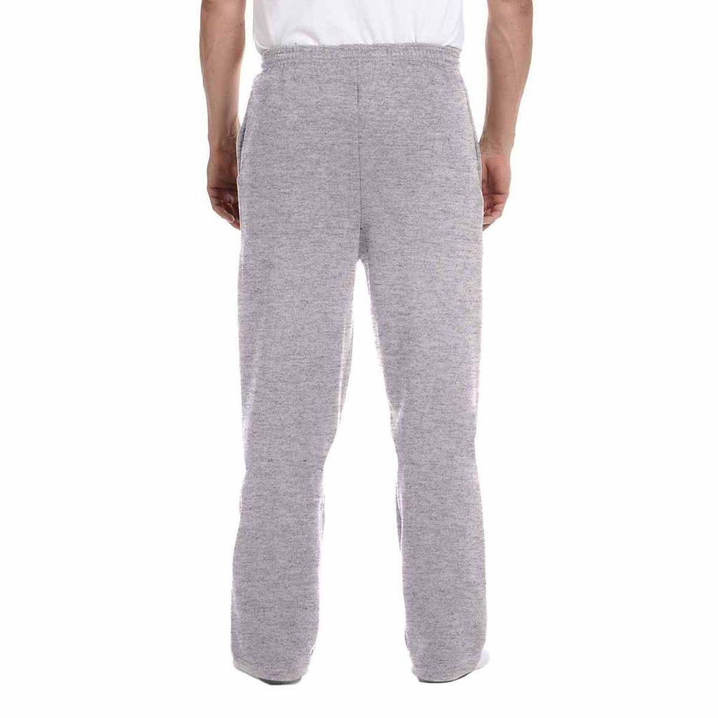 Champion Men's Light Steel Eco 9-Ounce Open-Bottom Fleece Pant with Pocket