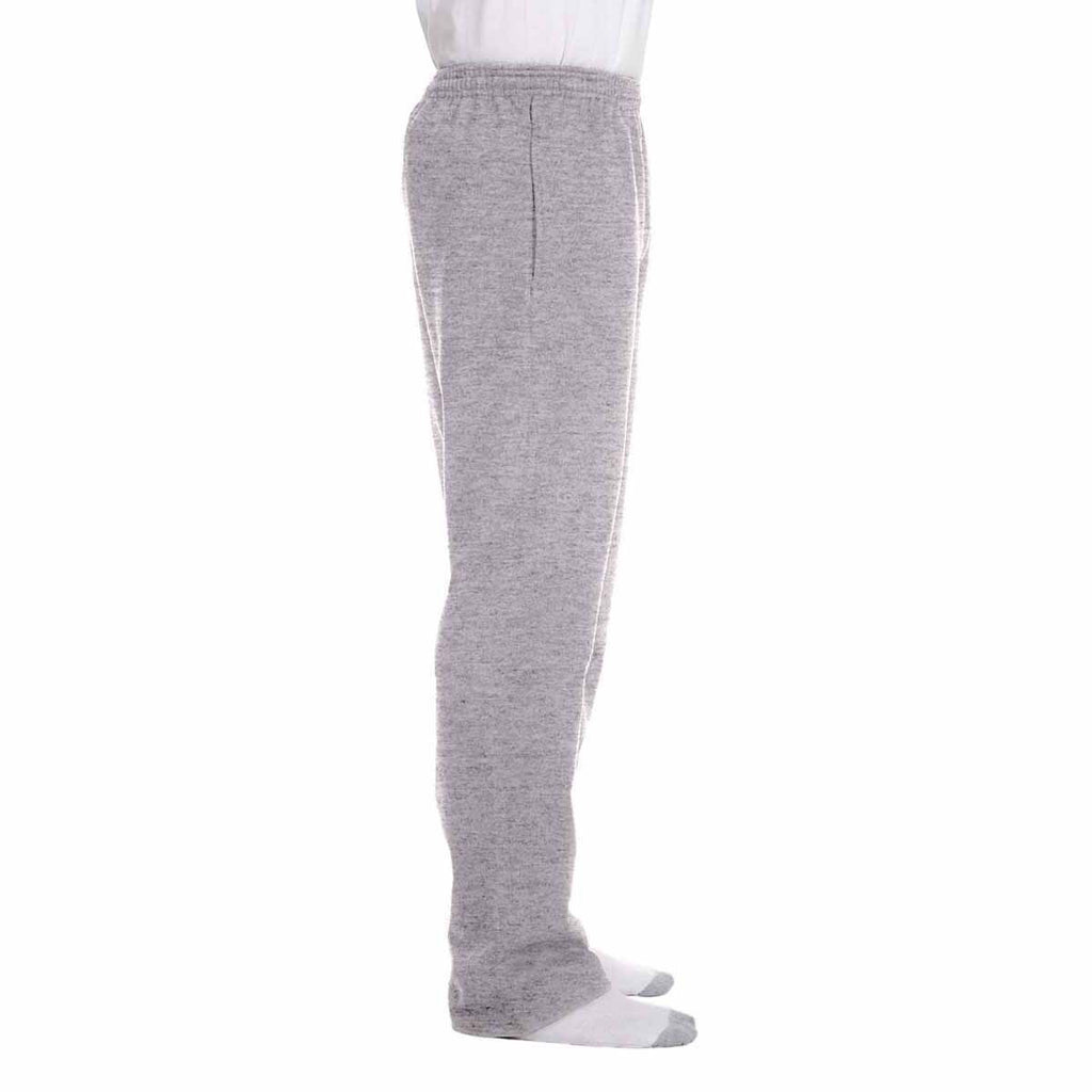 Champion Men's Light Steel Eco 9-Ounce Open-Bottom Fleece Pant with Pocket