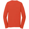 Port & Company Men's Orange Long Sleeve Performance Blend Tee