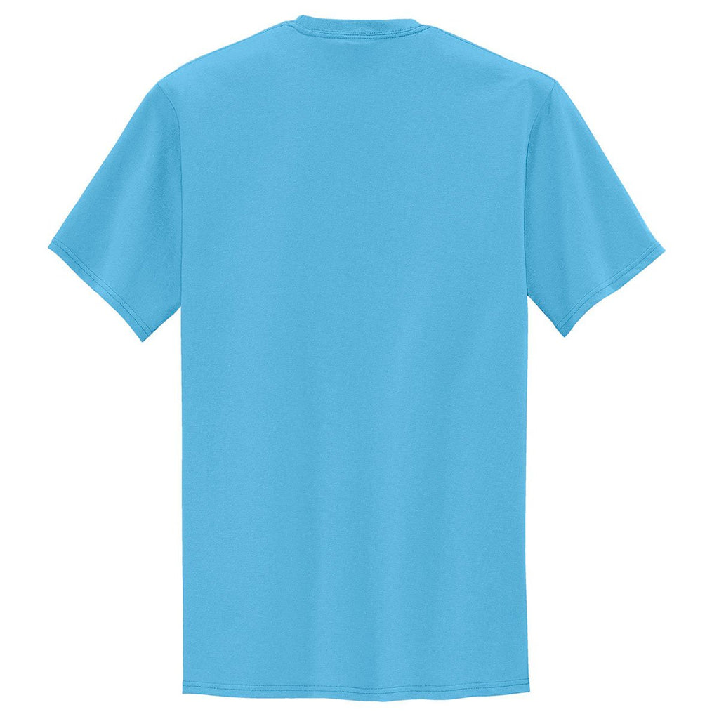 Port & Company Men's Aquatic Blue Tall Core Blend Pocket Tee