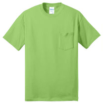 Port & Company Men's Lime Tall Core Blend Pocket Tee