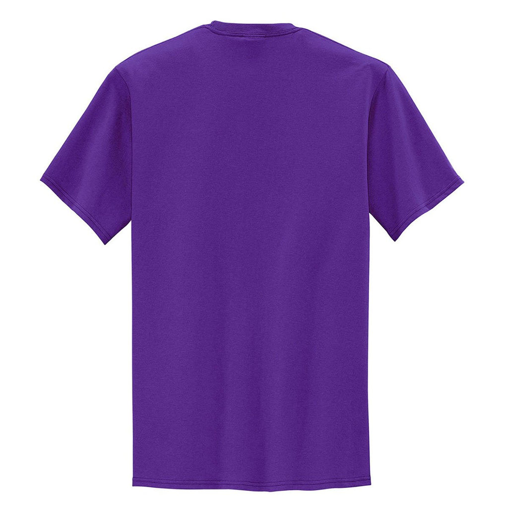 Port & Company Men's Purple Tall Core Blend Pocket Tee