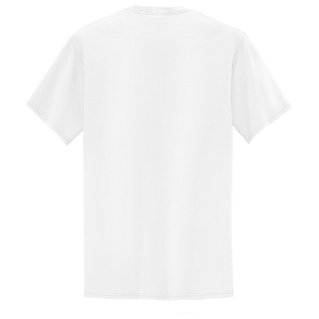 Port & Company Men's White Tall Core Blend Pocket Tee