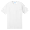 Port & Company Men's White Tall Core Blend Pocket Tee