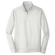 Port & Company Men's Silver Performance Fleece 1/4-Zip Pullover Sweatshirt