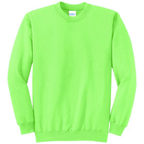 Port & Company Men's Neon Green Core Fleece Crewneck Sweatshirt