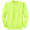 Port & Company Men's Neon Yellow Core Fleece Crewneck Sweatshirt