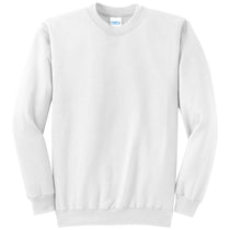Port & Company Men's White Core Fleece Crewneck Sweatshirt