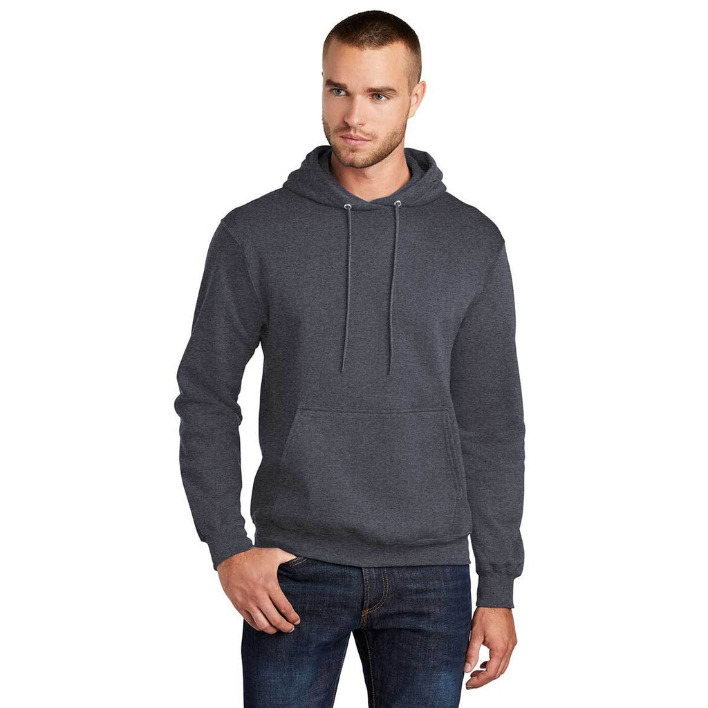 Port & Company Men's Heather Navy Tall Core Fleece Pullover Hoodie