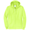 Port & Company Men's Neon Yellow Core Fleece Full-Zip Hooded Sweatshirt