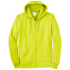 Port & Company Men's Safety Green Essential Fleece Full-Zip Hooded Sweatshirt