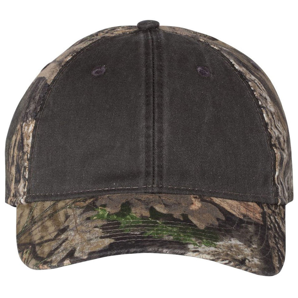 Outdoor Cap Black/Mossy Oak Pigment Dyed Front Cap