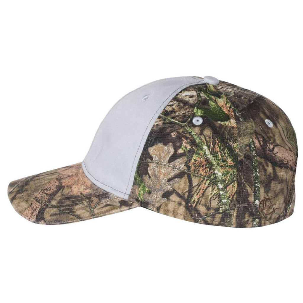 Outdoor Cap Light Grey/Mossy Oak Pigment Dyed Front Cap
