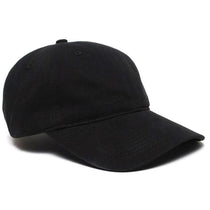Pacific Headwear Black Unstructured Buckle Back