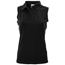 Levelwear Women's Black Foundation Sleeveless Polo
