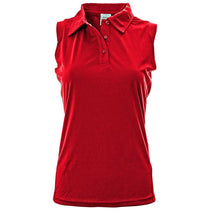Levelwear Women's Flame Red Foundation Sleeveless Polo