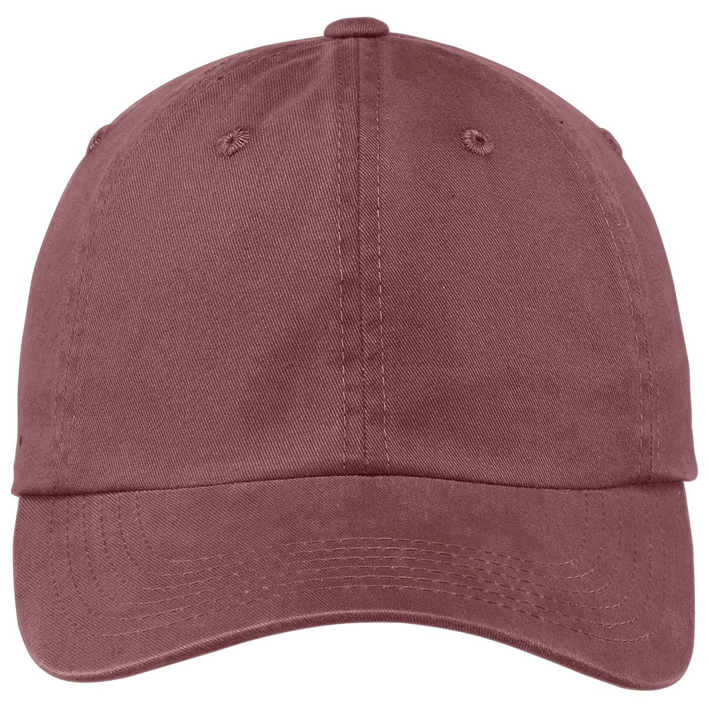 Port Authority Maroon Garment Washed Cap