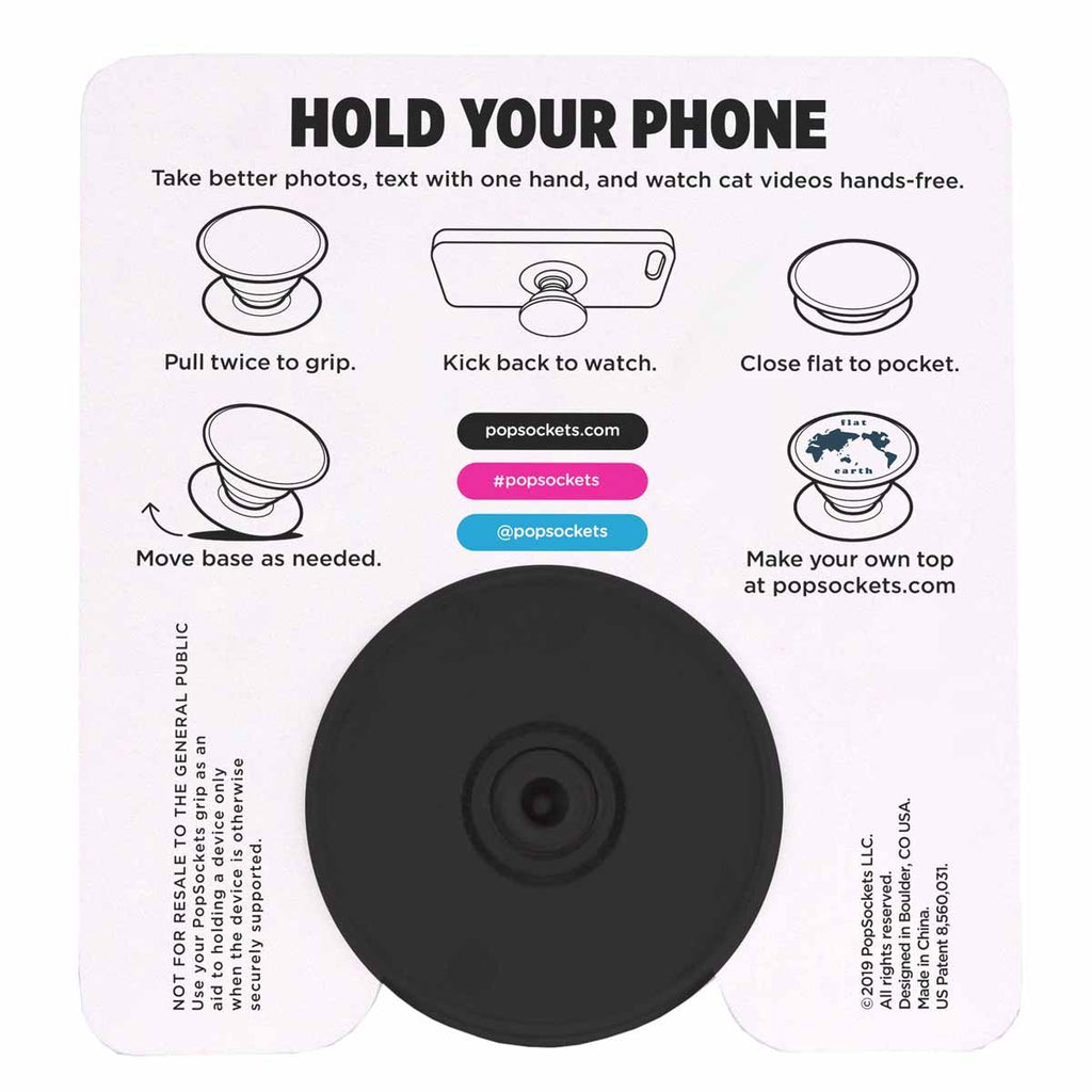 PopSockets Iridscent Black Grip Phone Holder