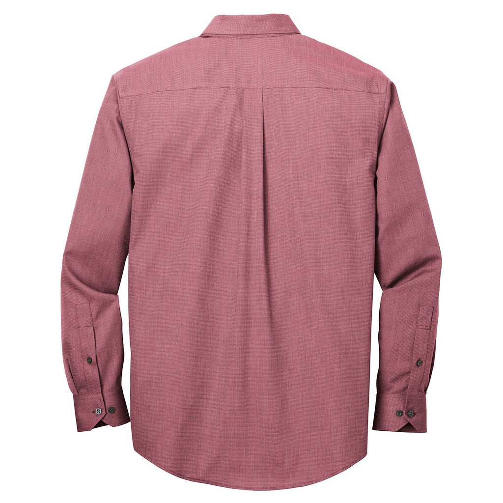 Red House Men's Deep Scarlet Nailhead Non-Iron Shirt